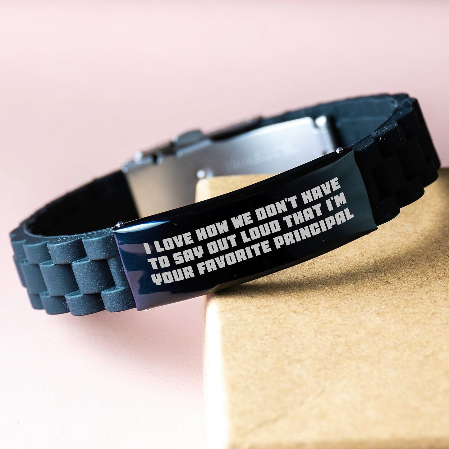 Principal's Favorite Quote Glide lock Clasp Bracelet, Gifts from Friends for Favorite Principal, Inspirational Graduation Unique Gifts - Image 3