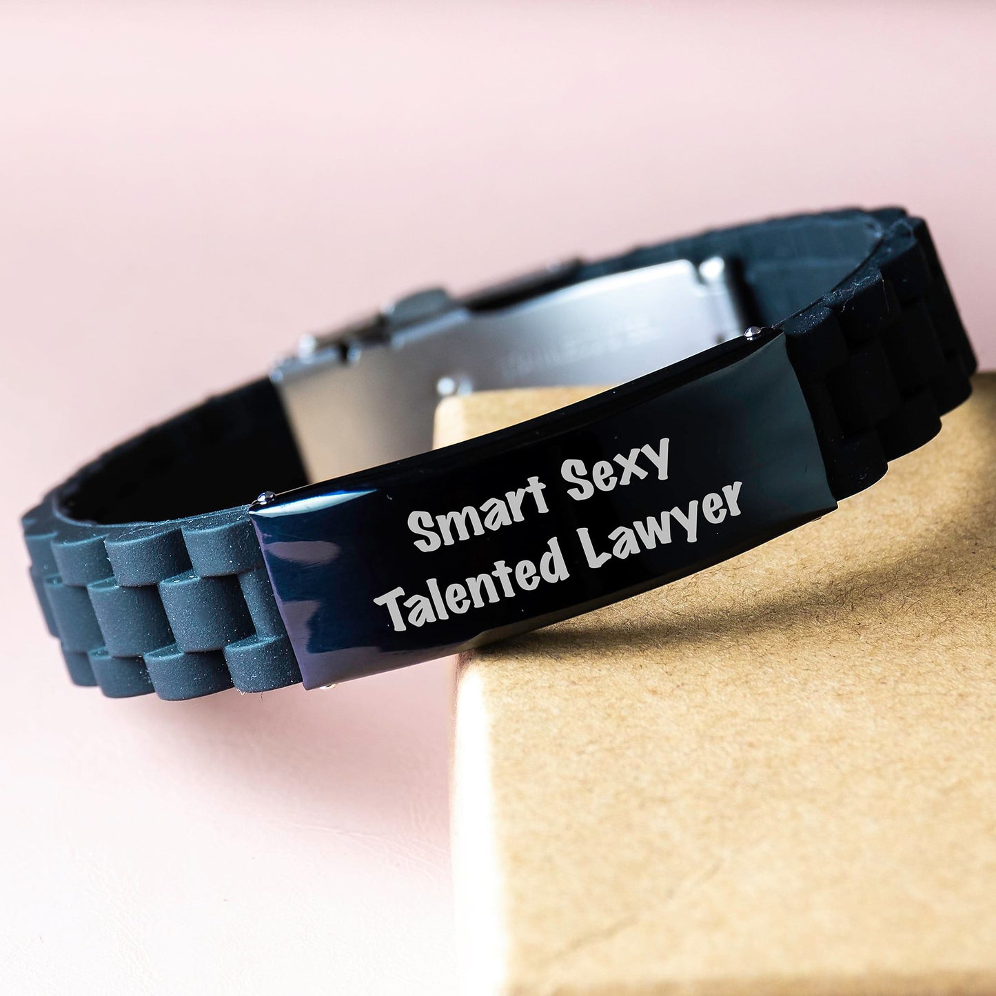 Smart Sexy Talented Lawyer Gifts from Friends to Birthday Lawyer - Glide lock Clasp Bracelet for Men and Women - Image 3