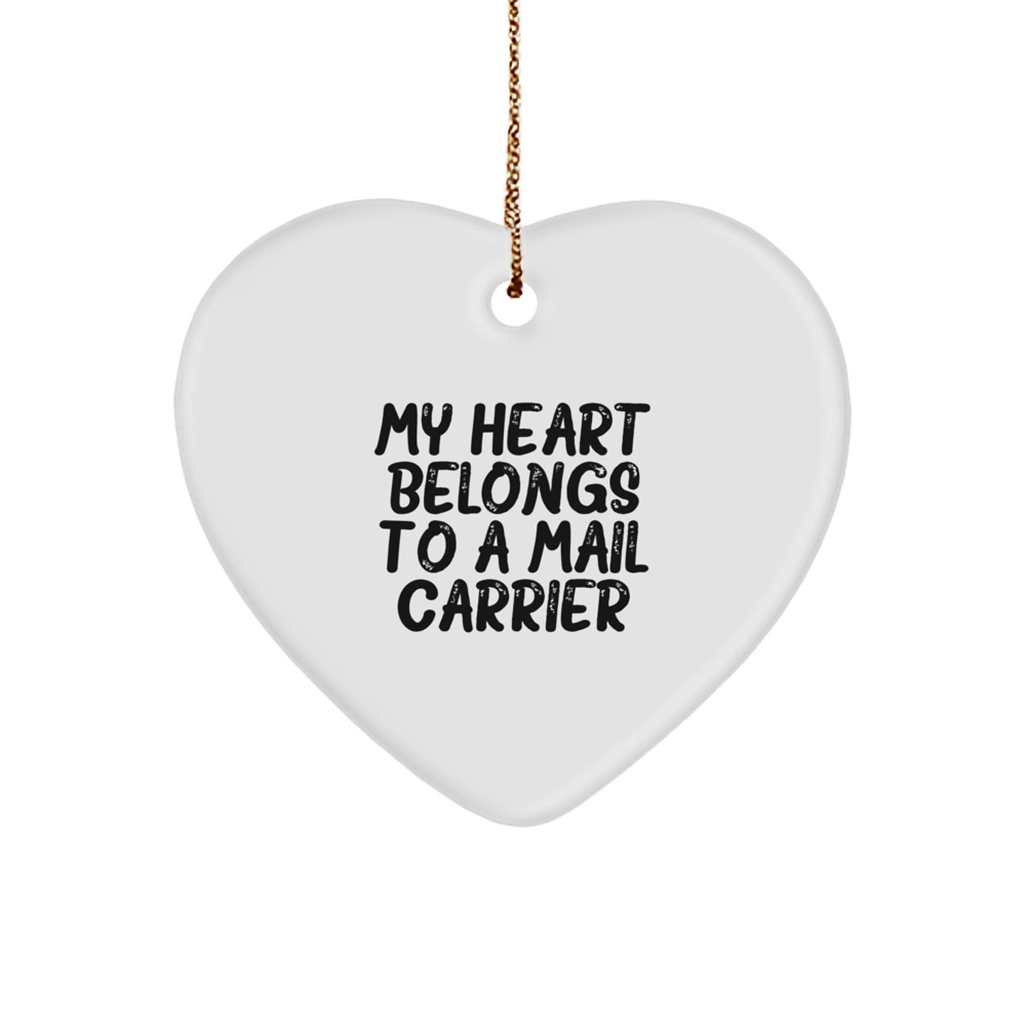 Funny Mail Carrier Heart Ornament for Christmas Unique Gifts from Friends to Mail Carrier - Image 1