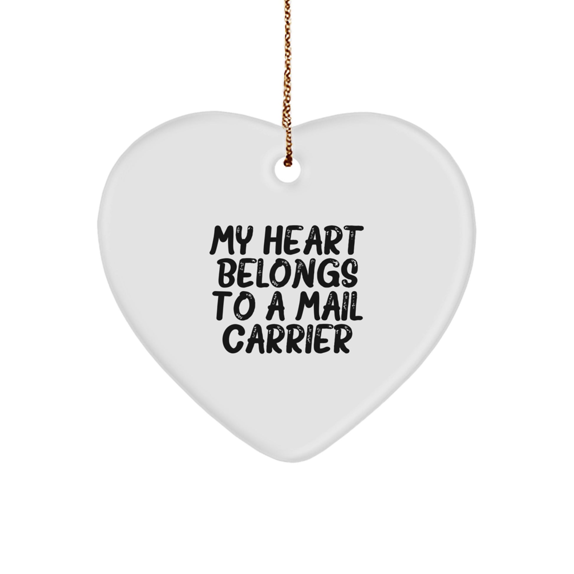 Funny Mail Carrier Heart Ornament for Christmas Unique Gifts from Friends to Mail Carrier - Image 1