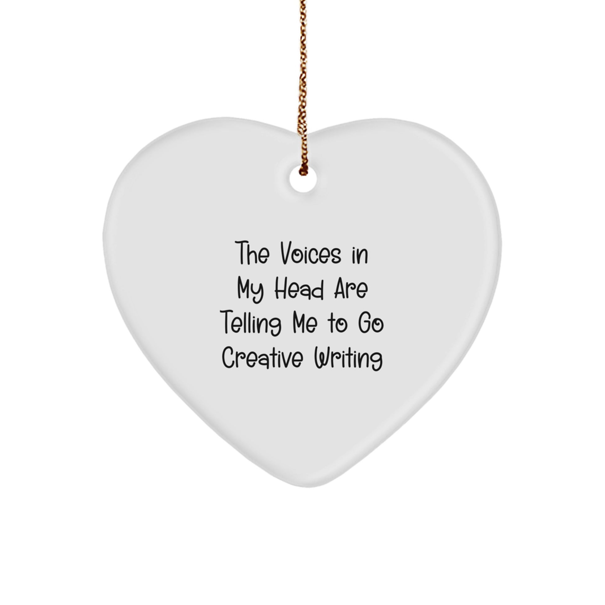 Funny Creative Writing Heart Ornament Gifts from Friends, Coworkers, or Family for Creative Writing, Christmas - Image 1