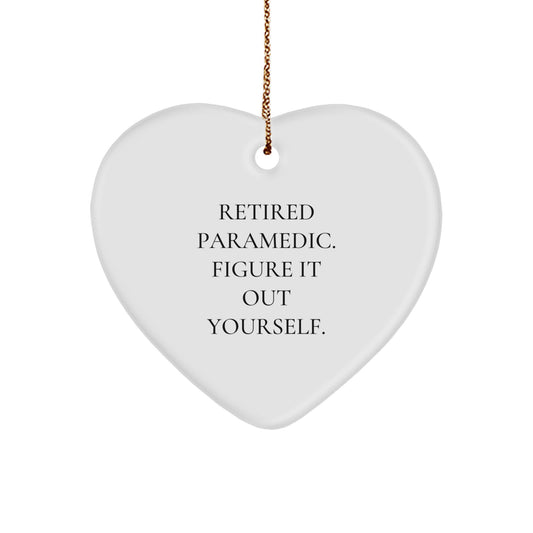 Rescue Worker Heart Ornament Gifts from Men to Rescue Workers - Retired Rescue Worker Figure It Out Yourself, Christmas Unique Presents for Rescue Worker Friends - Image 1