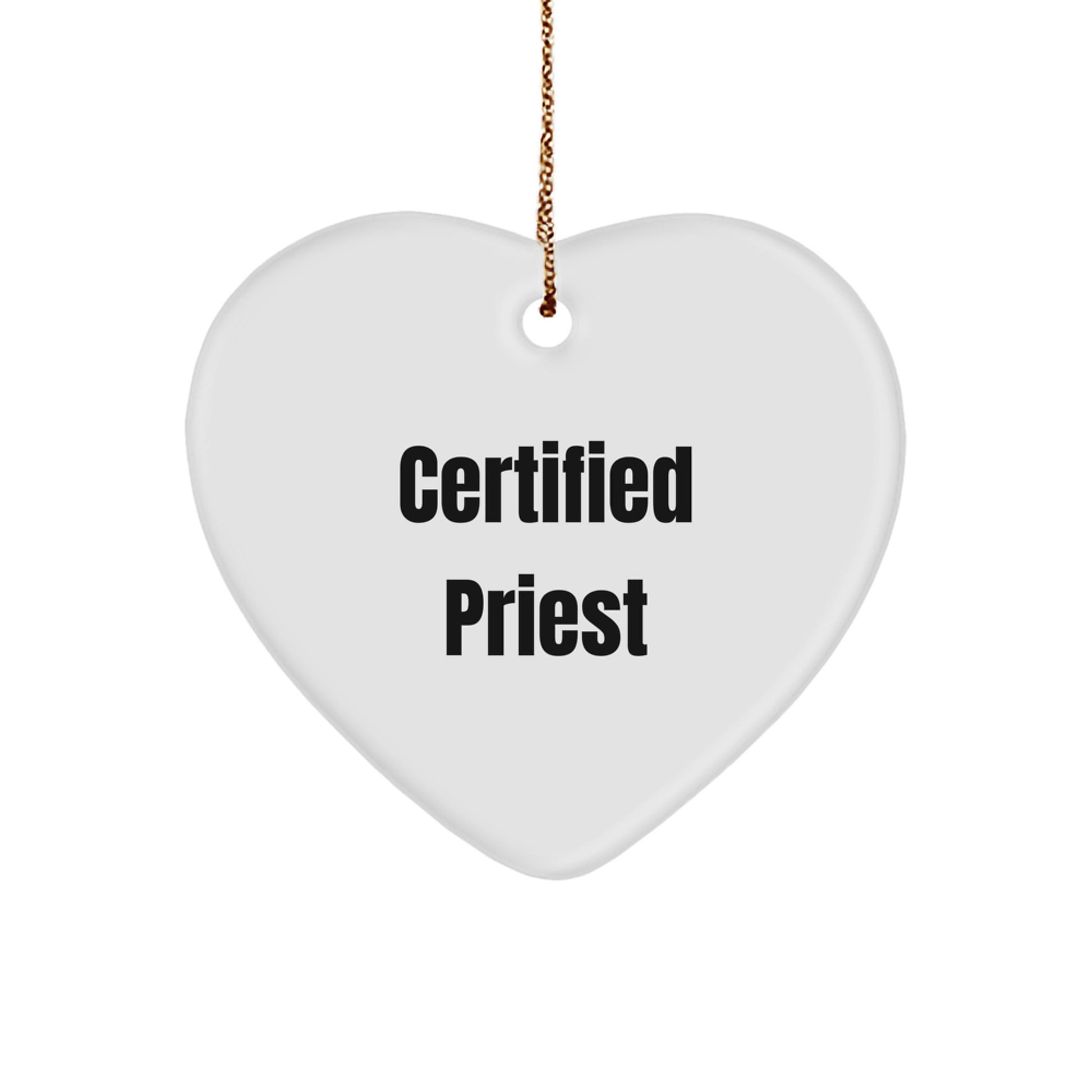 Certified Priest Heart Ornament Gifts from Men to Priest for Christmas - Image 1