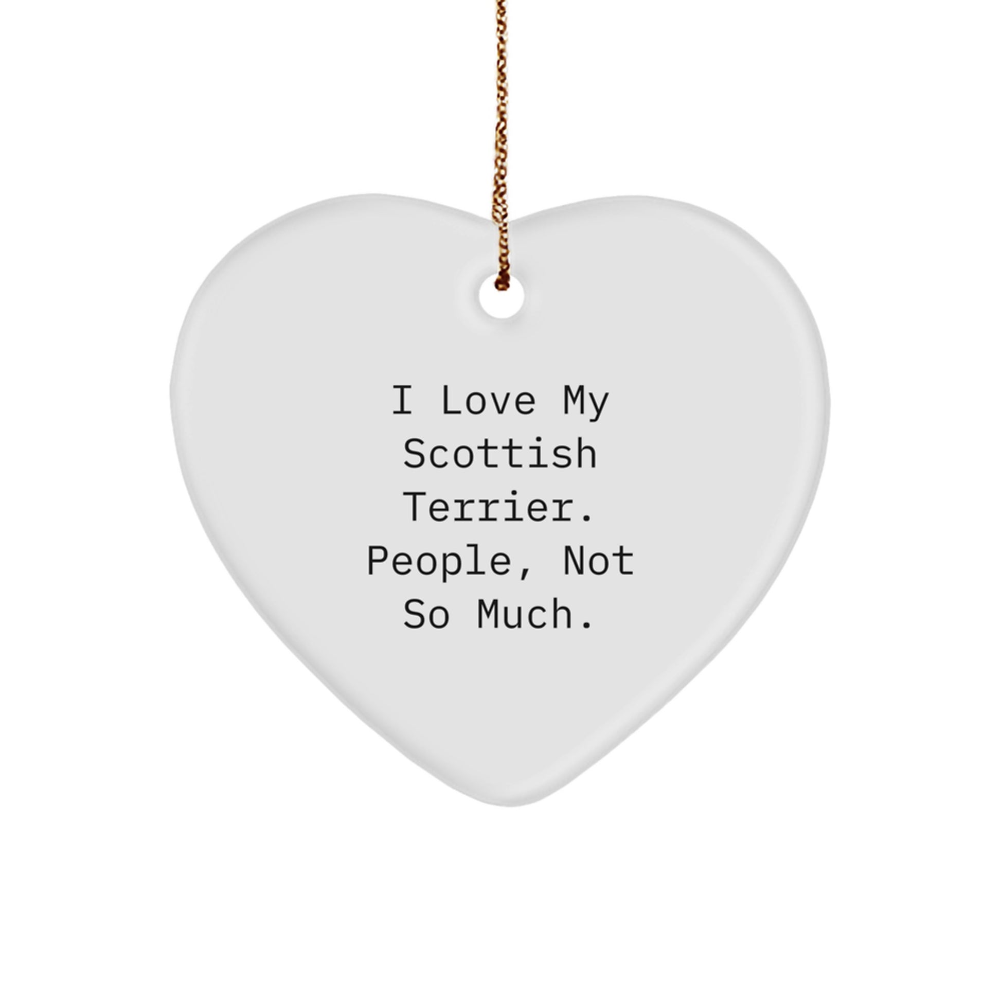 Scottish Terrier Dog Lovers Heart Ornament Gifts from Friends, Family, or Coworkers for Christmas - Image 1
