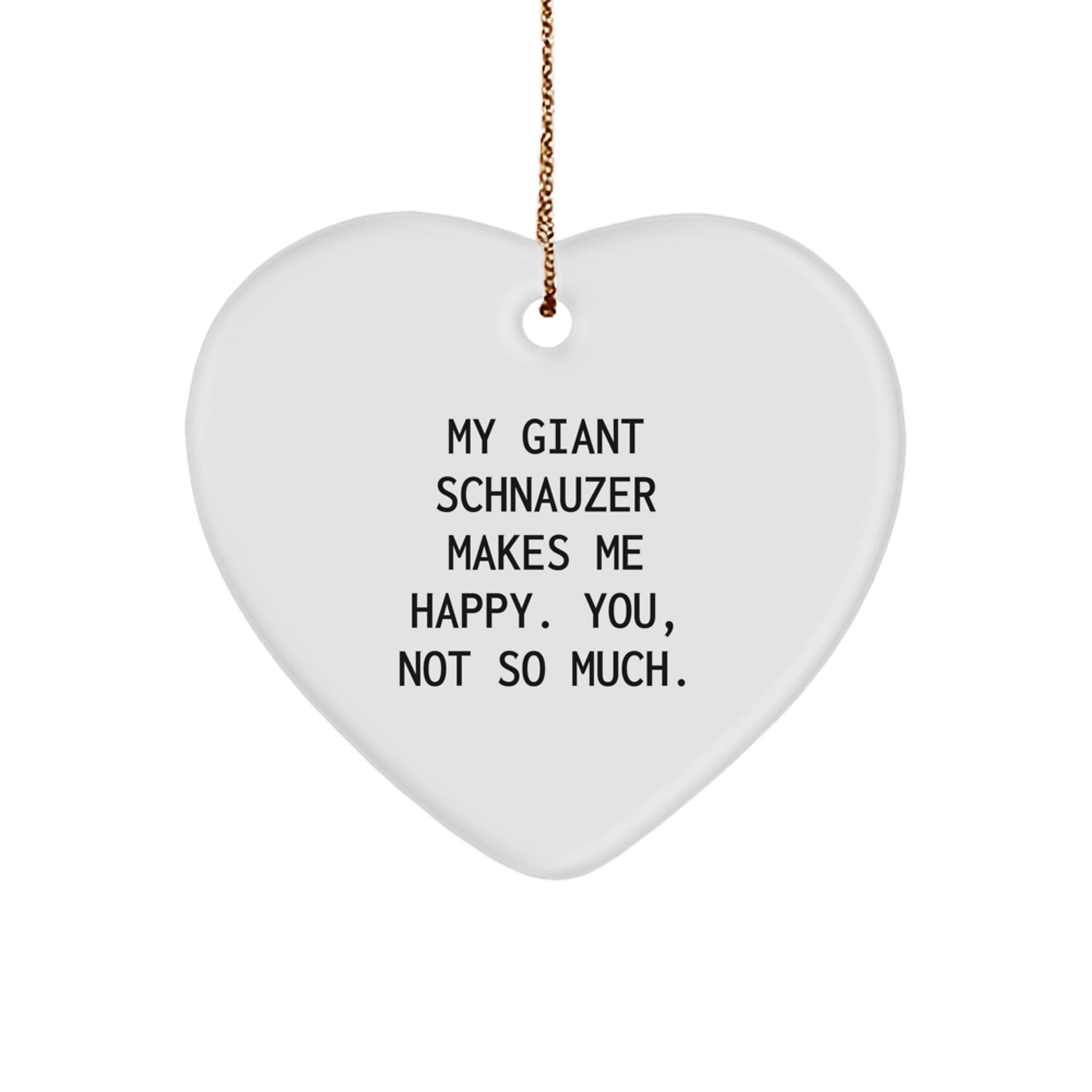 Giant Schnauzer Dog Lovers Laughing Heart Ornament Gifts from Friends Christmas Fun - Image 1
