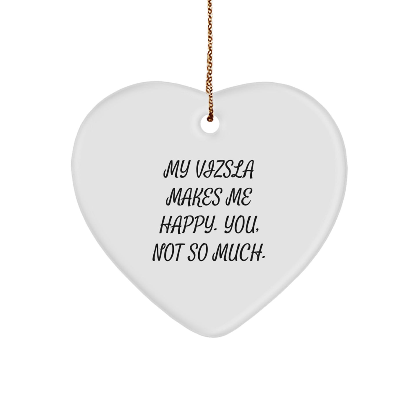Vizsla Dog Lover Gifts from Friends to Family, Funny Heart Ornament for Christmas - Image 1