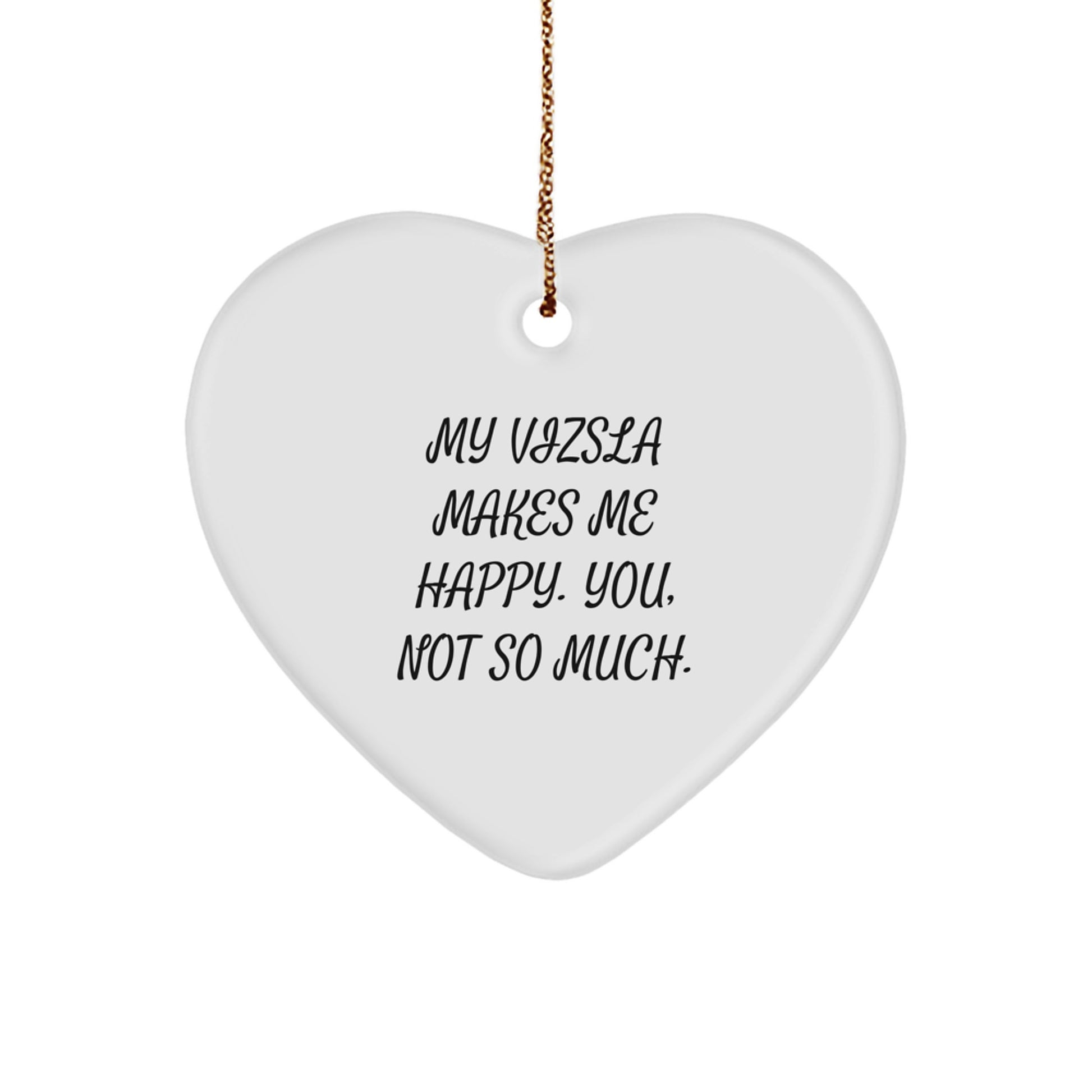 Vizsla Dog Lover Gifts from Friends to Family, Funny Heart Ornament for Christmas - Image 1