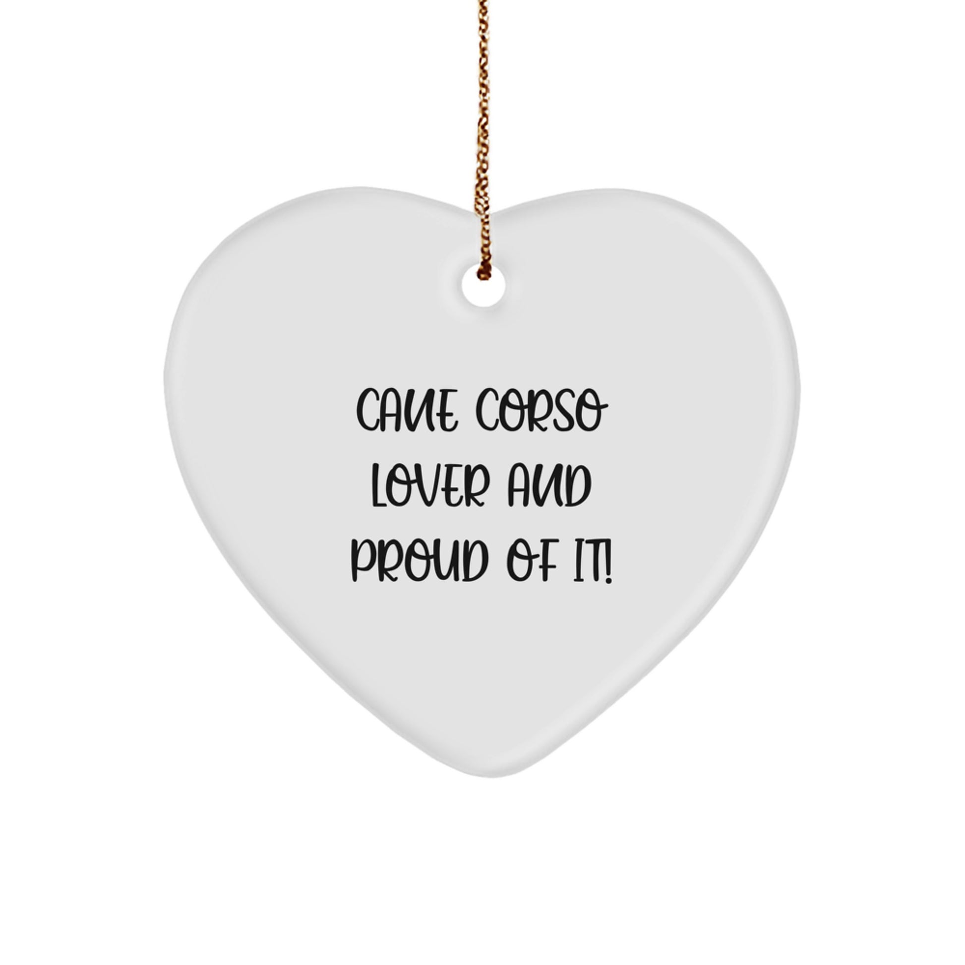 Cane Corso Dog Lover Gifts from Friends for Christmas Unique Heart Ornament - Image 1