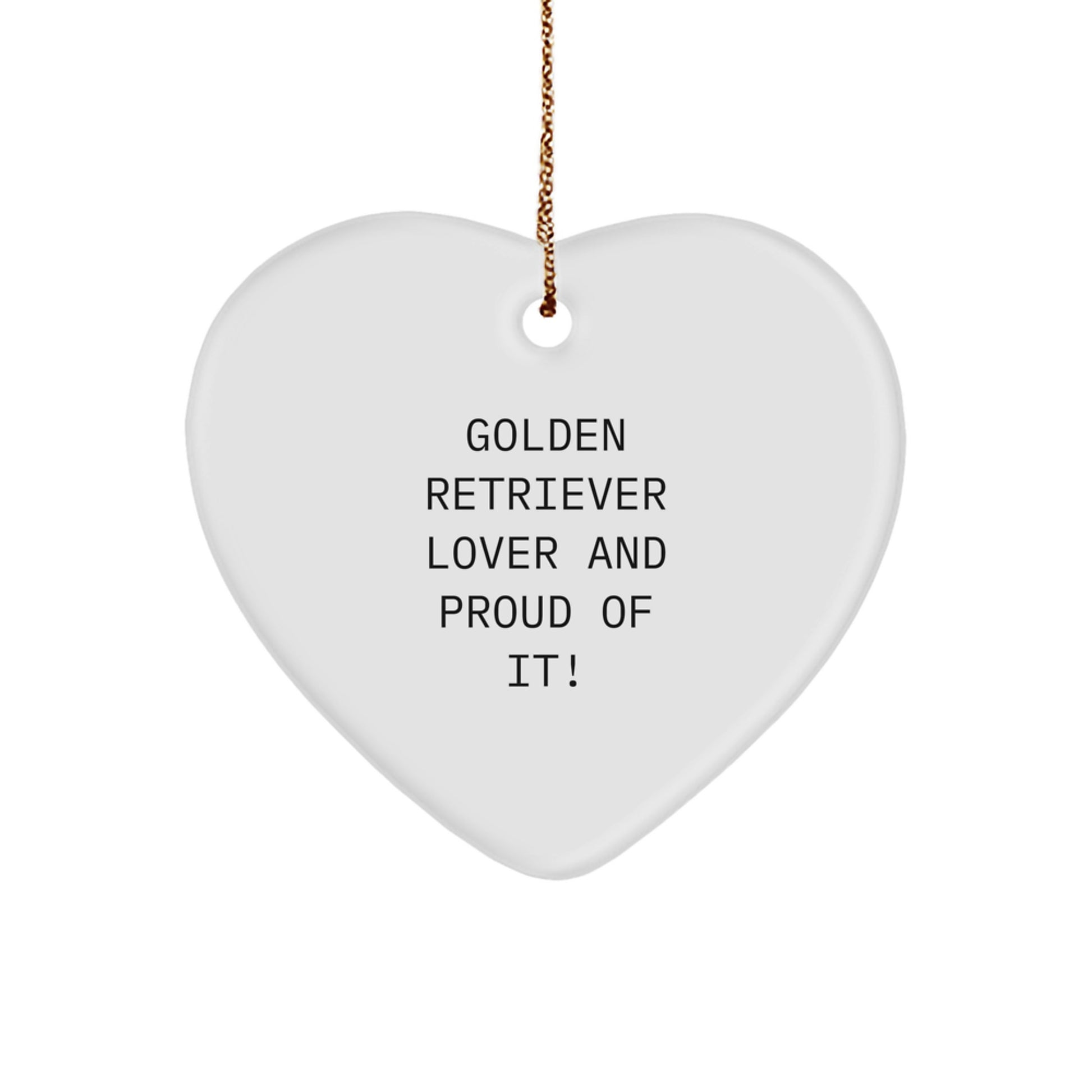 Golden Retriever Dog Lovers Heart Ornament Gifts from Friends to Family for Christmas - Image 1