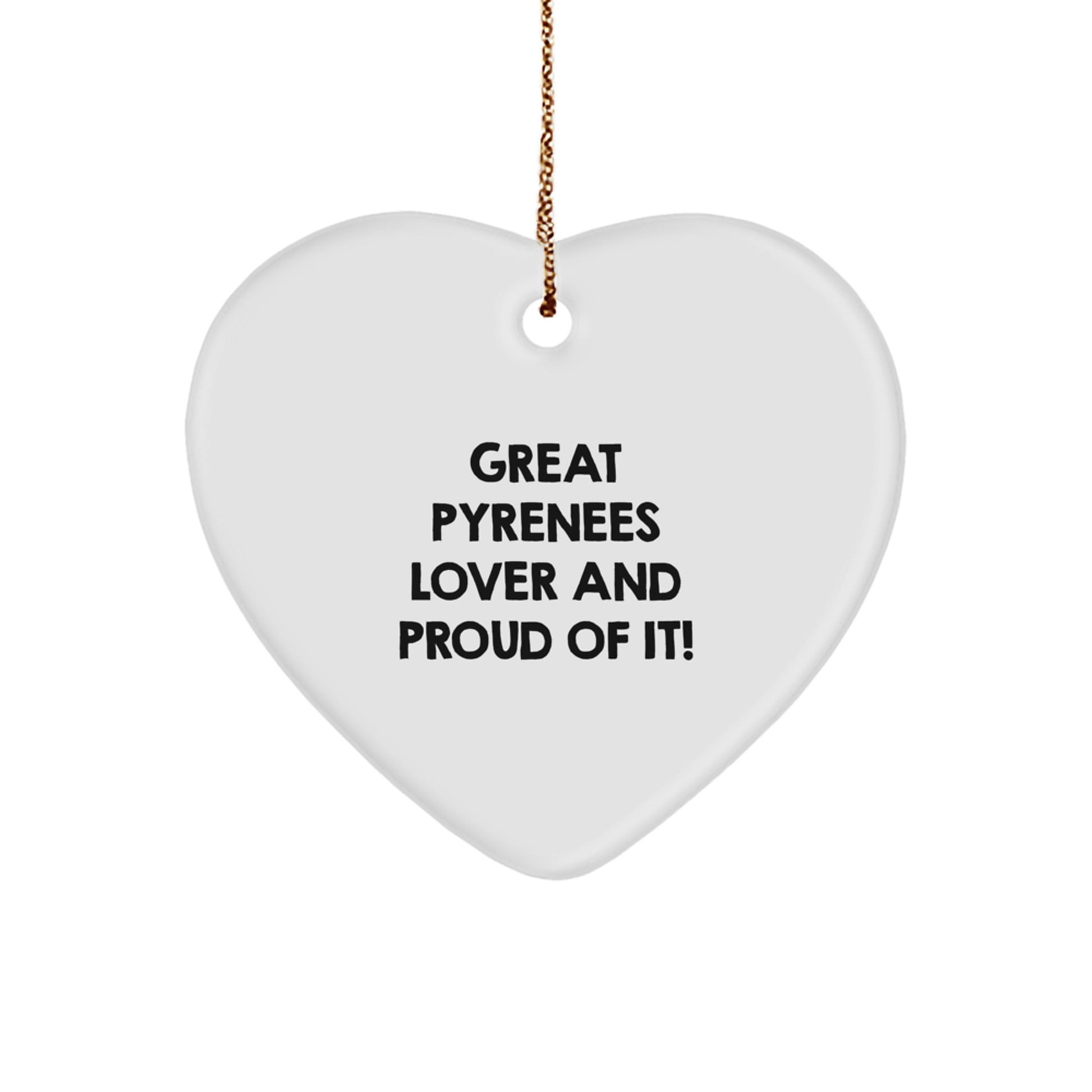 Great Pyrenees Dog Lover's Heart Ornament Gift from Friends and Family for Christmas - Image 1