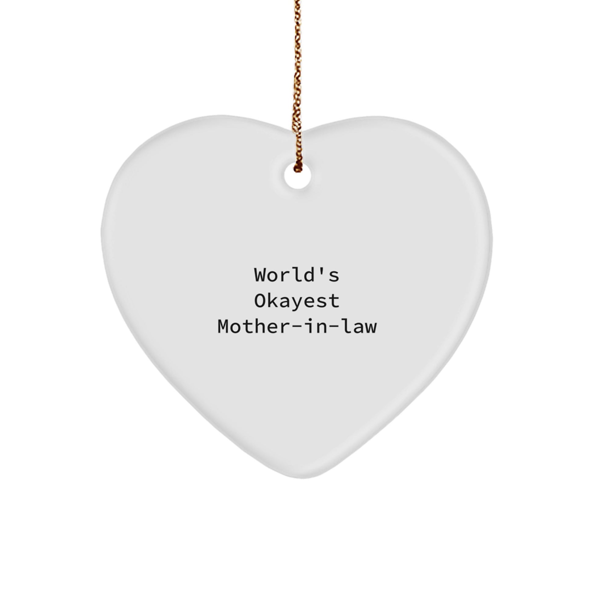 Funny Mom-in-law Quotes Gifts from Family, Heart Ornament for Mom-in-law, Christmas Unique Gifts - Image 1
