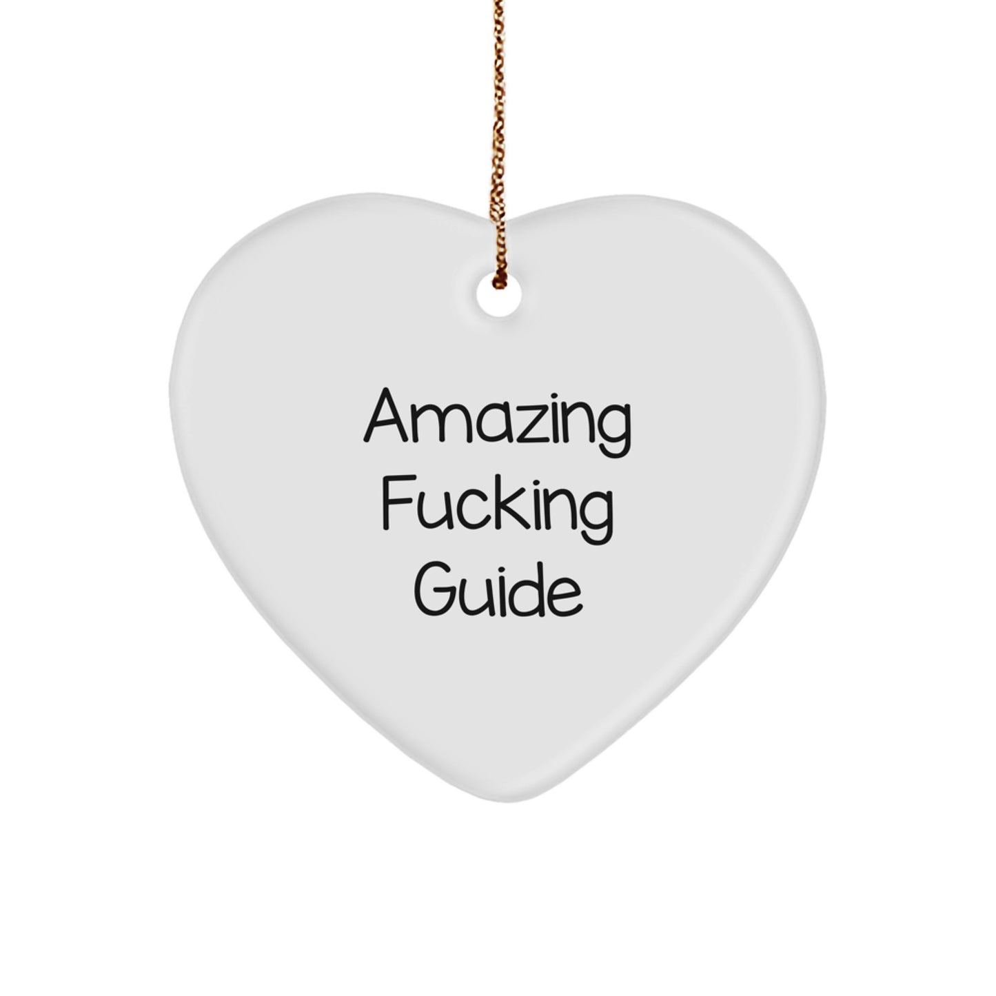 Funny Guide Gifts from Friends and Family - Amazing Heart Ornament for Christmas - Guide Heart Ornament with Funny Quote - Image 1