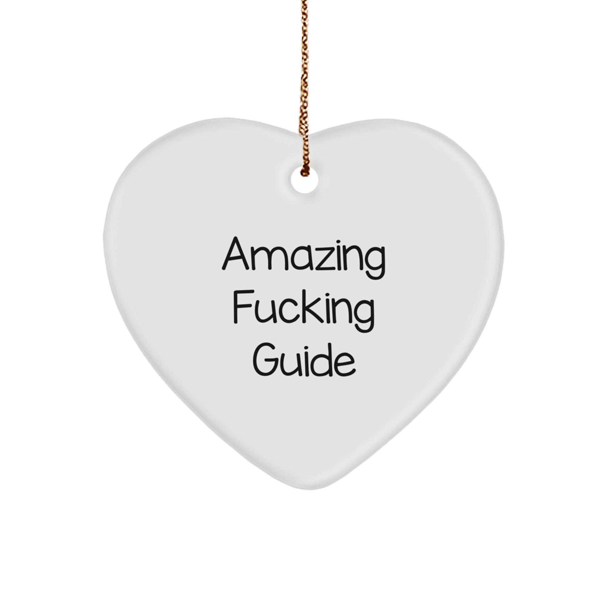 Funny Guide Gifts from Friends and Family - Amazing Heart Ornament for Christmas - Guide Heart Ornament with Funny Quote - Image 1