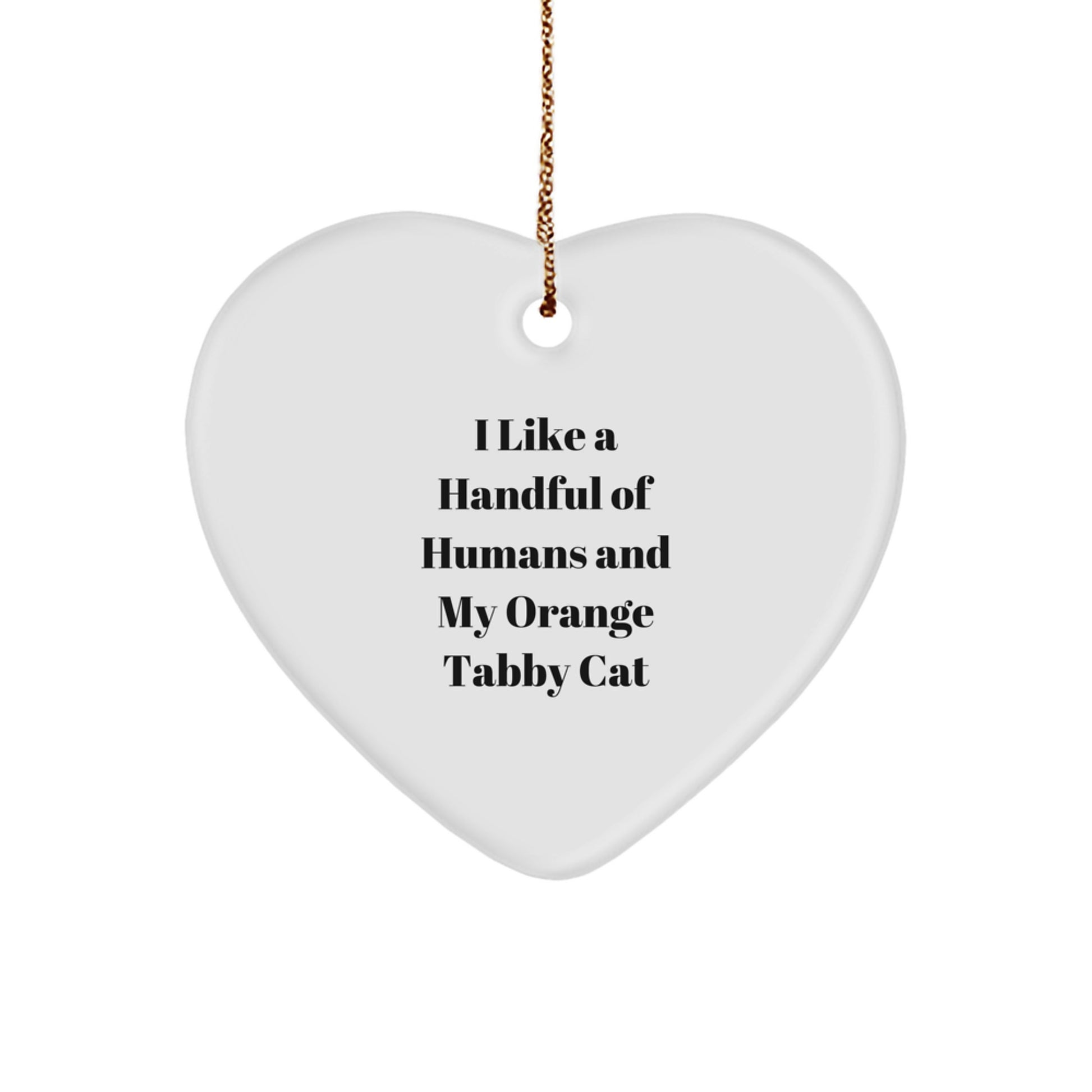 Funny Orange Tabby Cat Heart Ornament Gifts from Friends to Orange Tabby Cat Lovers, Christmas Unique Gifts - Image 1