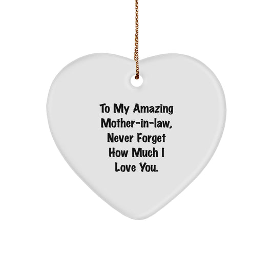 Gifts from Family, To My Amazing Mom-in-law, Heart Ornament, Christmas Unique Gifts - Image 1