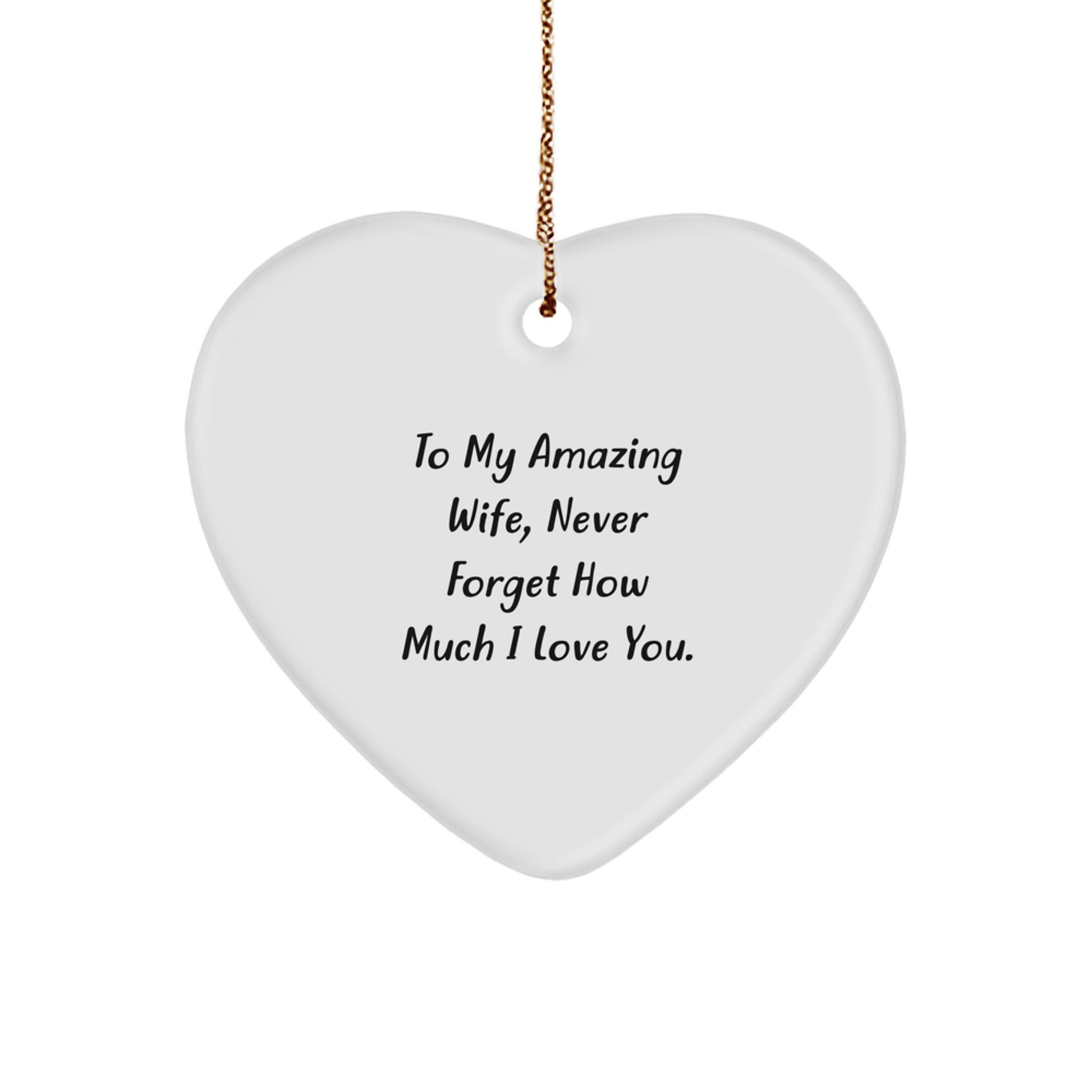 From Men to Wife, A Heartfelt Gift - To My Amazing Wife, A Beautiful Heart Ornament for Christmas - Image 1