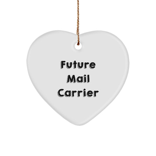 Funny Mail Carrier Heart Ornament Gifts from Family Friends for Future Mail Carriers on Christmas - Image 1