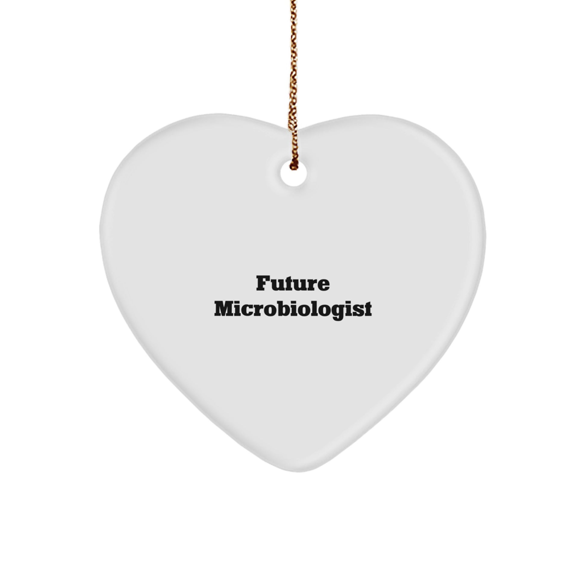 Funny Quote Future Microbiologist Gifts from Family, Heart Ornament for Christmas - Image 1