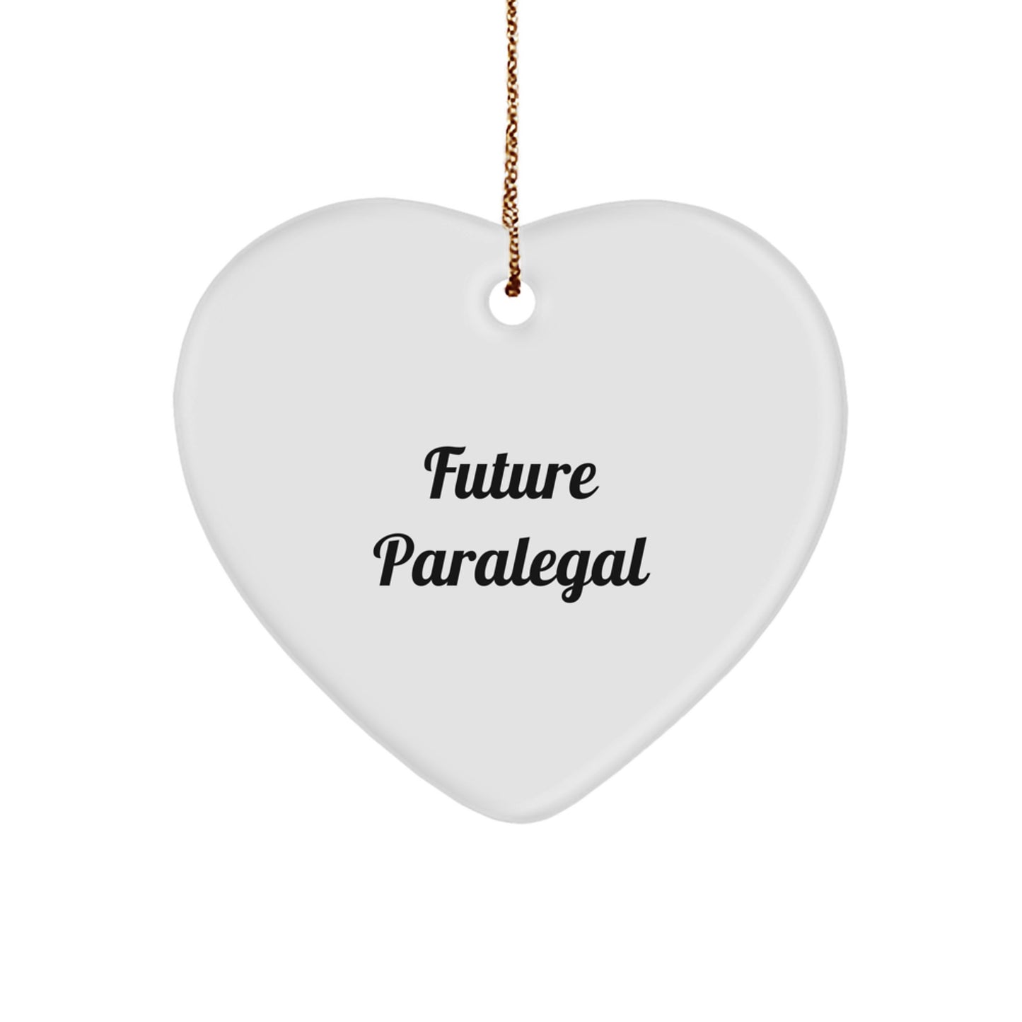 Future Paralegal Gifts for Him - Funny Heart Ornament from Men, Perfect Christmas Unique Gifts for Coworkers, Family, or Friends - Image 1