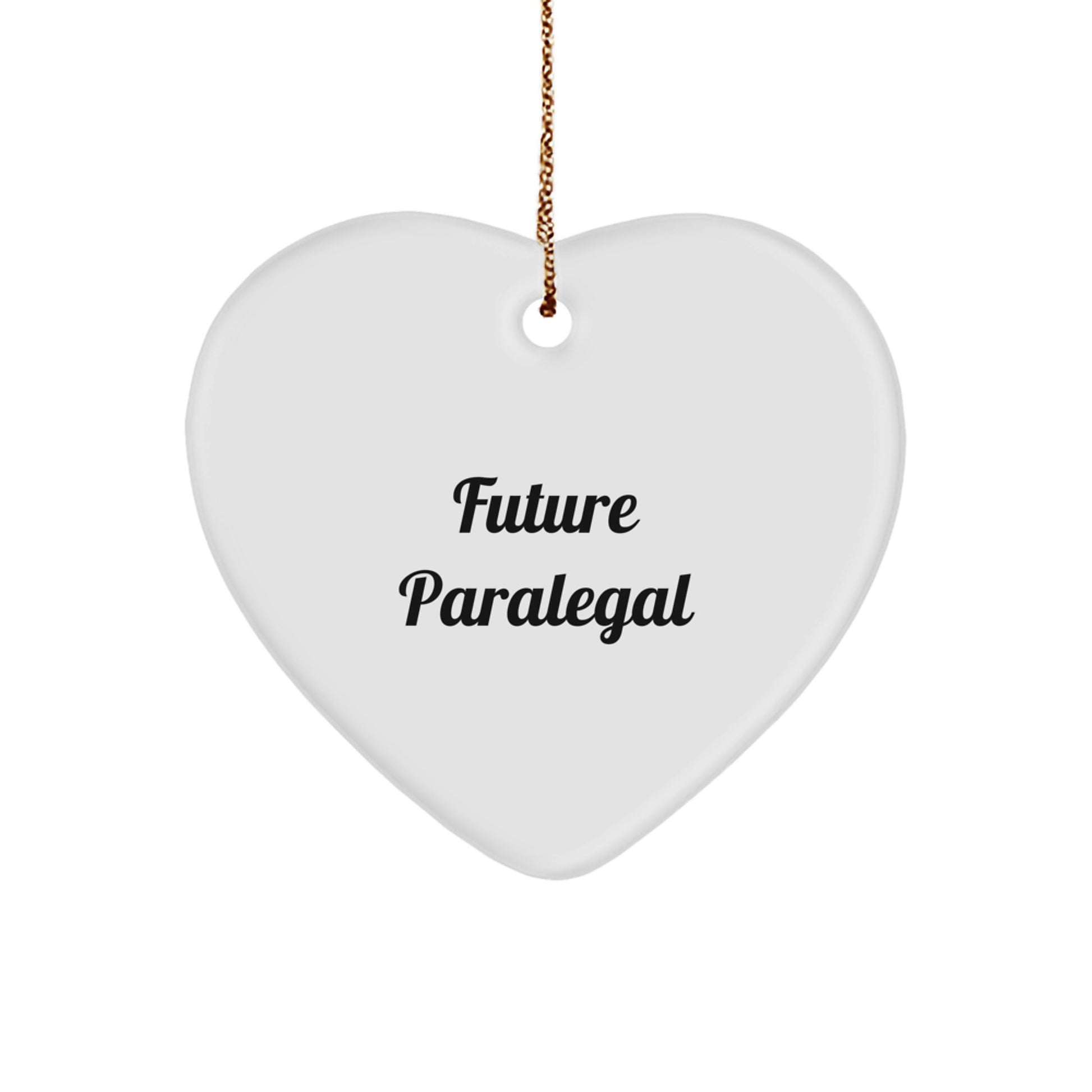 Future Paralegal Gifts for Him - Funny Heart Ornament from Men, Perfect Christmas Unique Gifts for Coworkers, Family, or Friends - Image 1