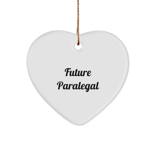 Future Paralegal Gifts for Him - Funny Heart Ornament from Men, Perfect Christmas Unique Gifts for Coworkers, Family, or Friends - Image 1