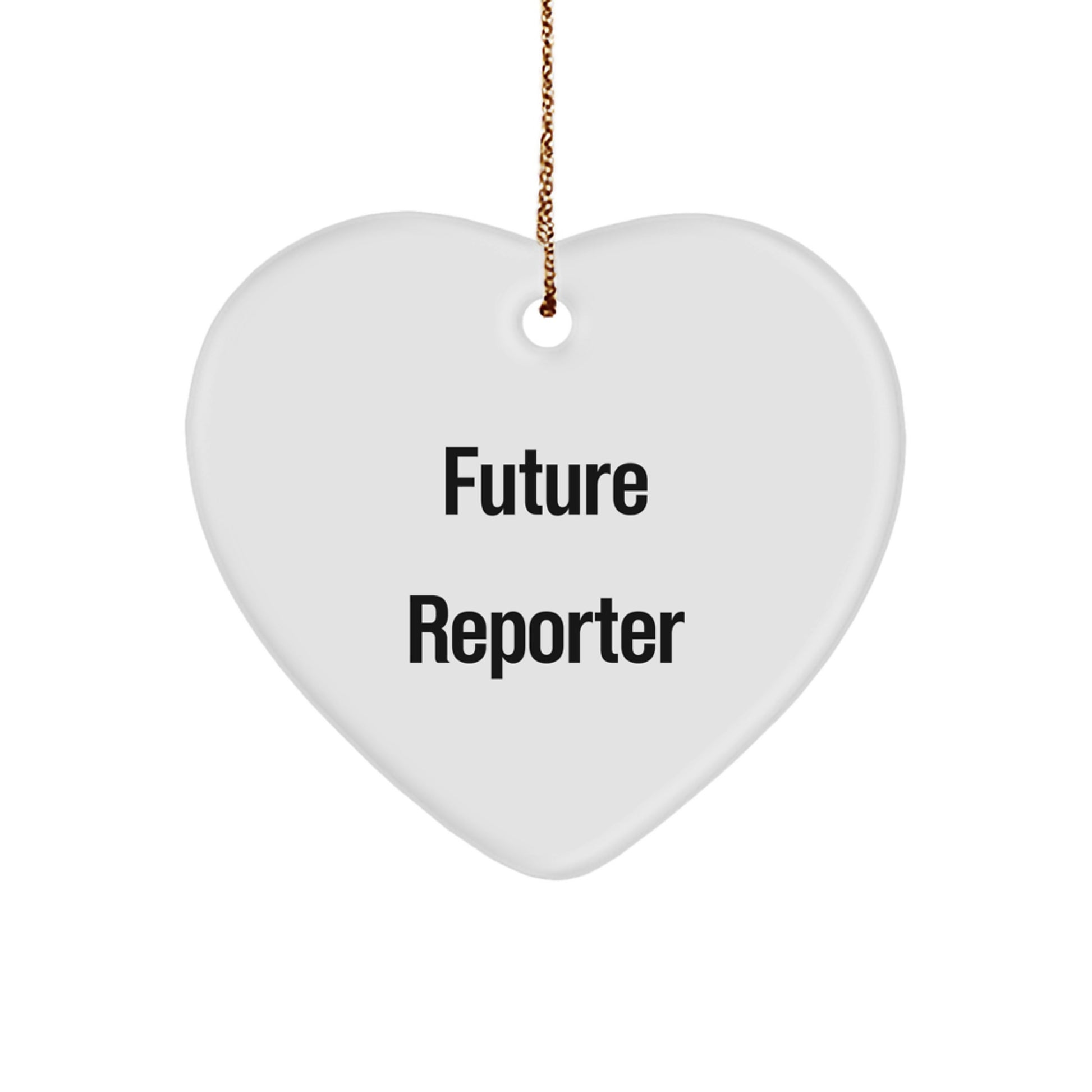 Funny Reporter Heart Ornament Gifts from Men to Future Reporters for Christmas - Image 1