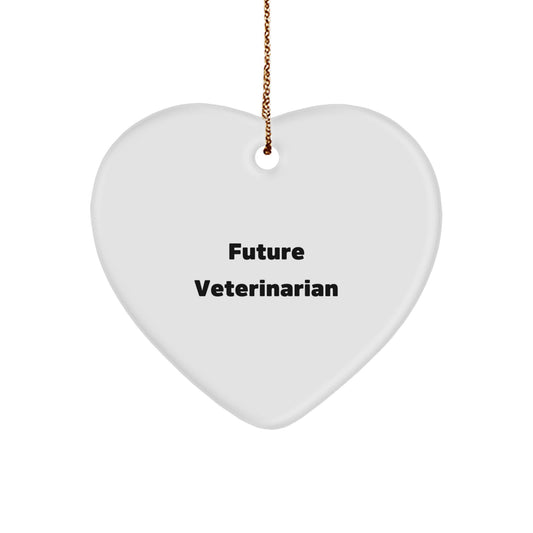 Funny Veterinarian Gifts from Future Veterinarians - Heart Ornament for Veterinarians on Christmas - Image 1