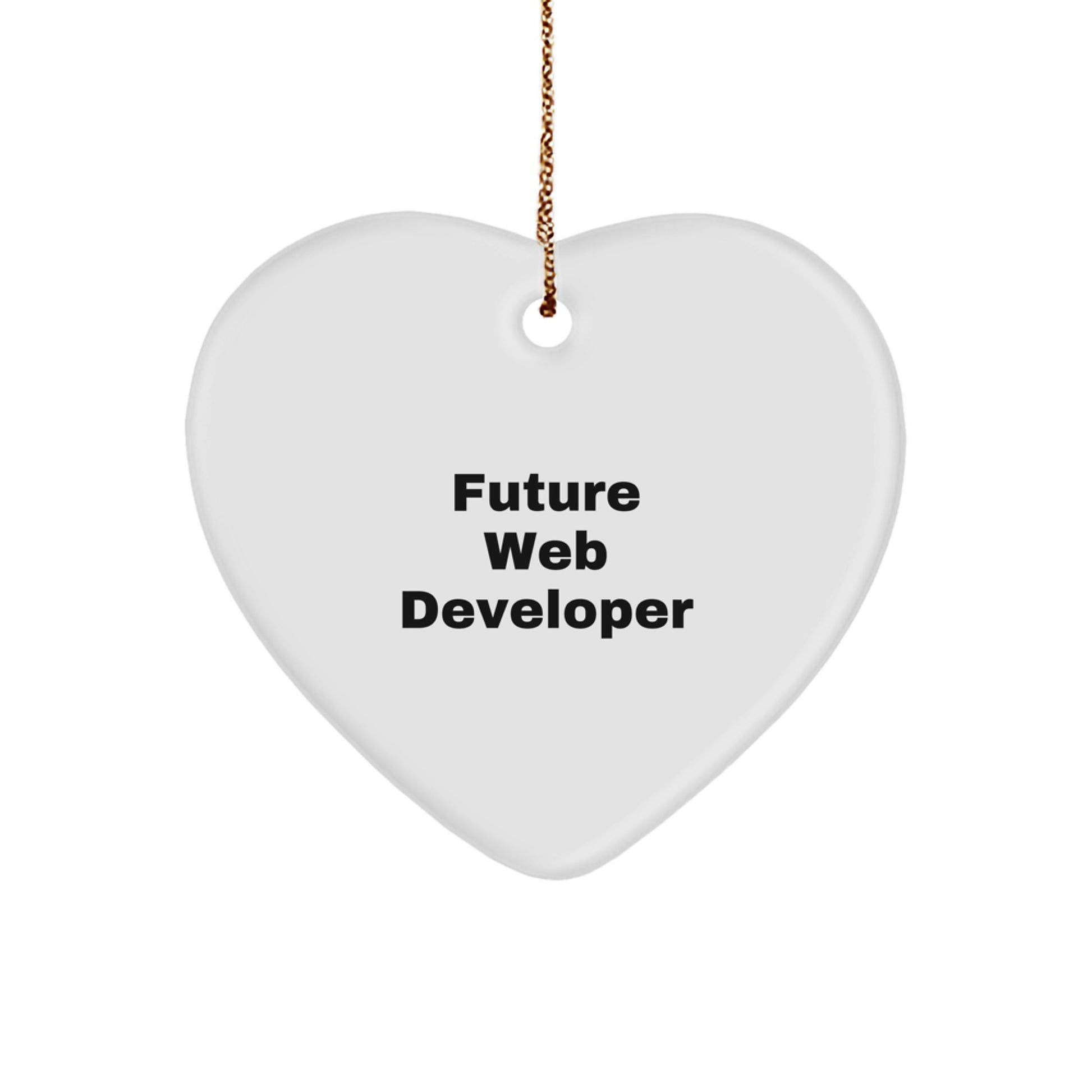 Funny Web Developer Gifts - Heart Ornament for Future Web Developers - Gifts from Friends for Christmas - 'Future Web Developer' - Image 1