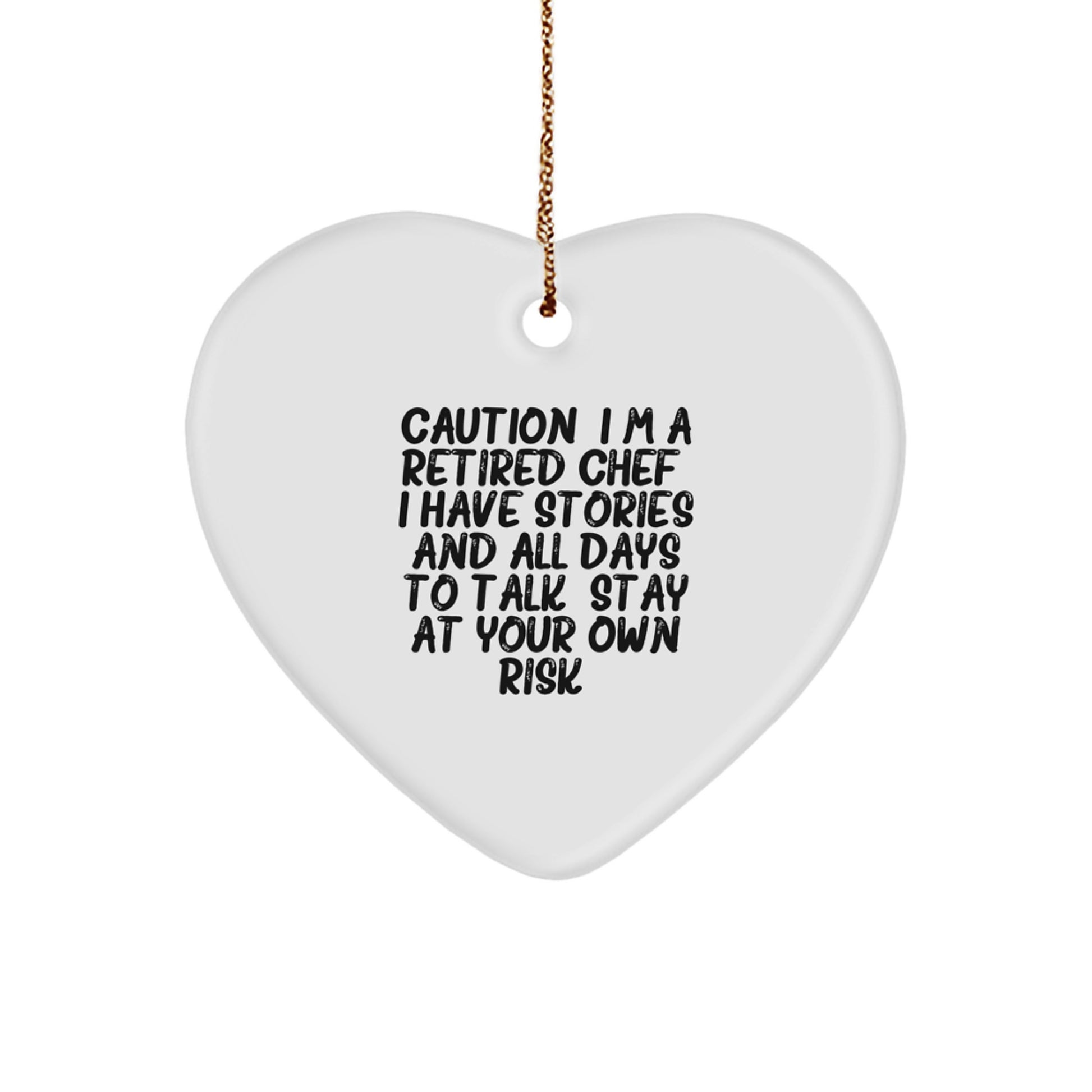 Chef's Heart Ornament, Funny Quote, Gifts from Men to Chef Friends, Christmas Unique Gifts - Image 1