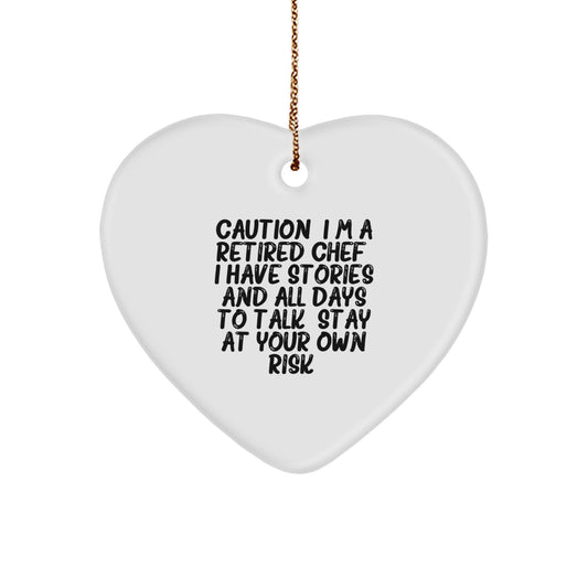 Chef's Heart Ornament, Funny Quote, Gifts from Men to Chef Friends, Christmas Unique Gifts - Image 1