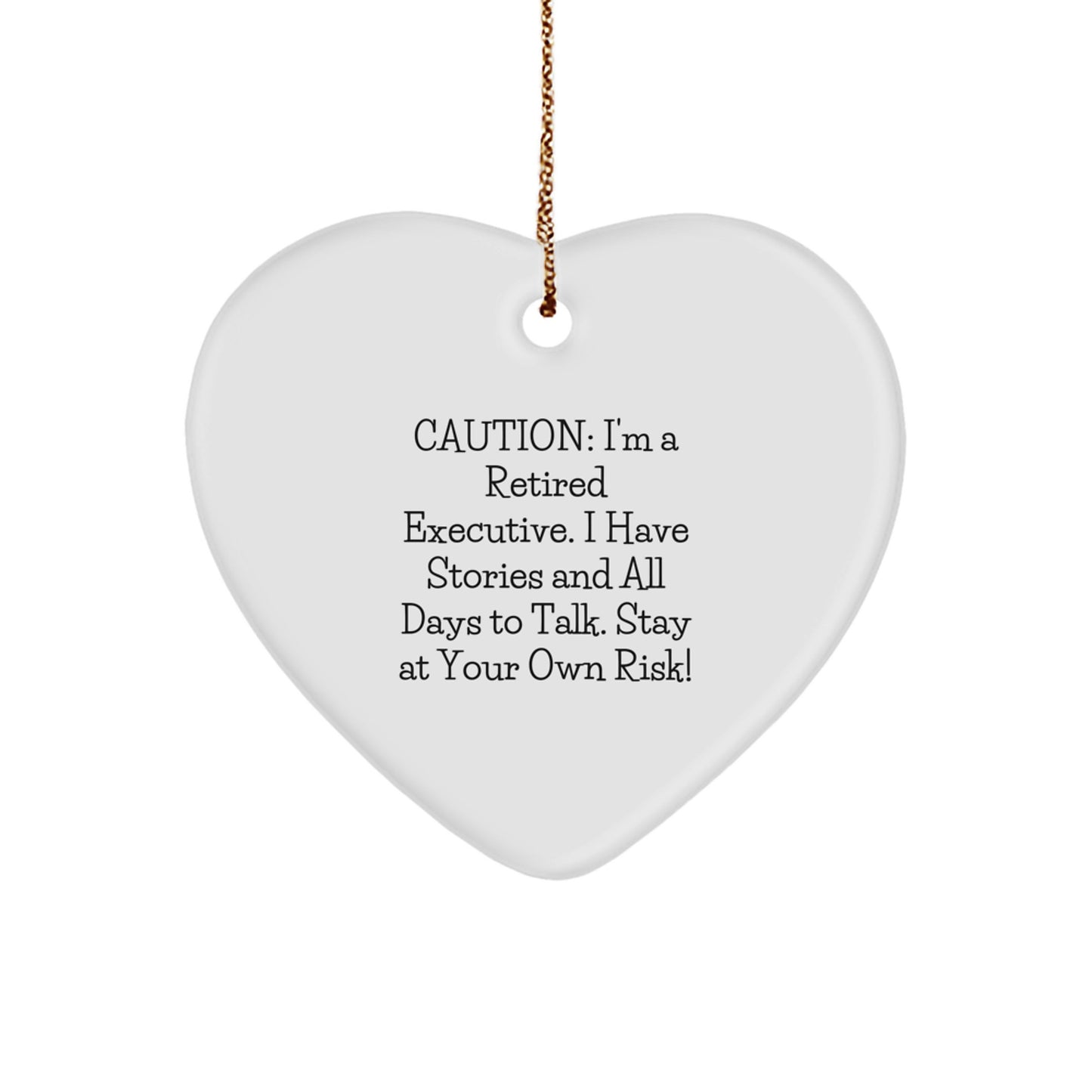 Funny Executive Gifts from Men to Coworkers - Heart Ornament with Quotes, Christmas Unique Presents for Friends, Family, and Women - Image 1