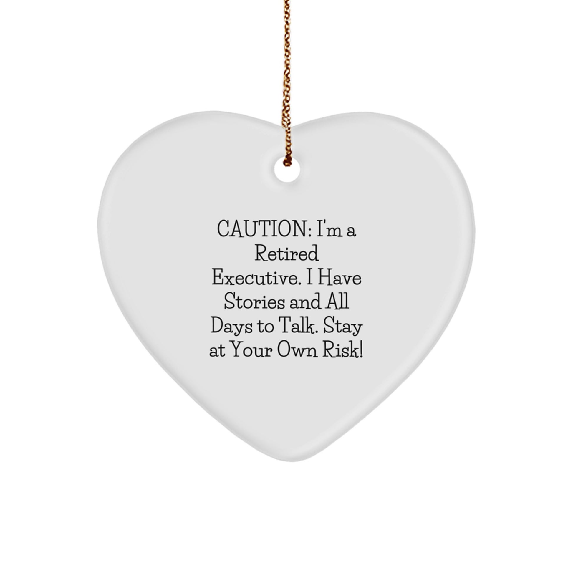 Funny Executive Gifts from Men to Coworkers - Heart Ornament with Quotes, Christmas Unique Presents for Friends, Family, and Women - Image 1
