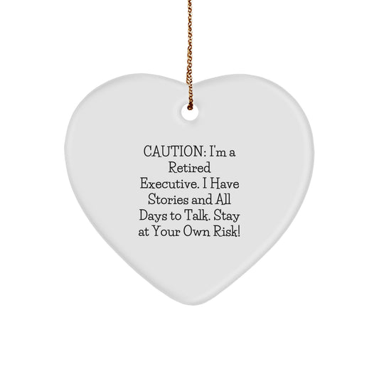 Funny Executive Gifts from Men to Coworkers - Heart Ornament with Quotes, Christmas Unique Presents for Friends, Family, and Women - Image 1