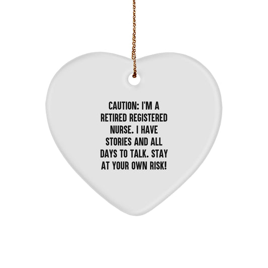 Funny Quote Registered Nurse Heart Ornament, Gifts from Friends and Family, Unique Christmas Unique Gifts for Registered Nurse - Image 1