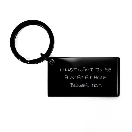 Bengal Cat Mom Life Funny Keychain Gifts for Birthday Loved Ones from Friends and Family - Image 1