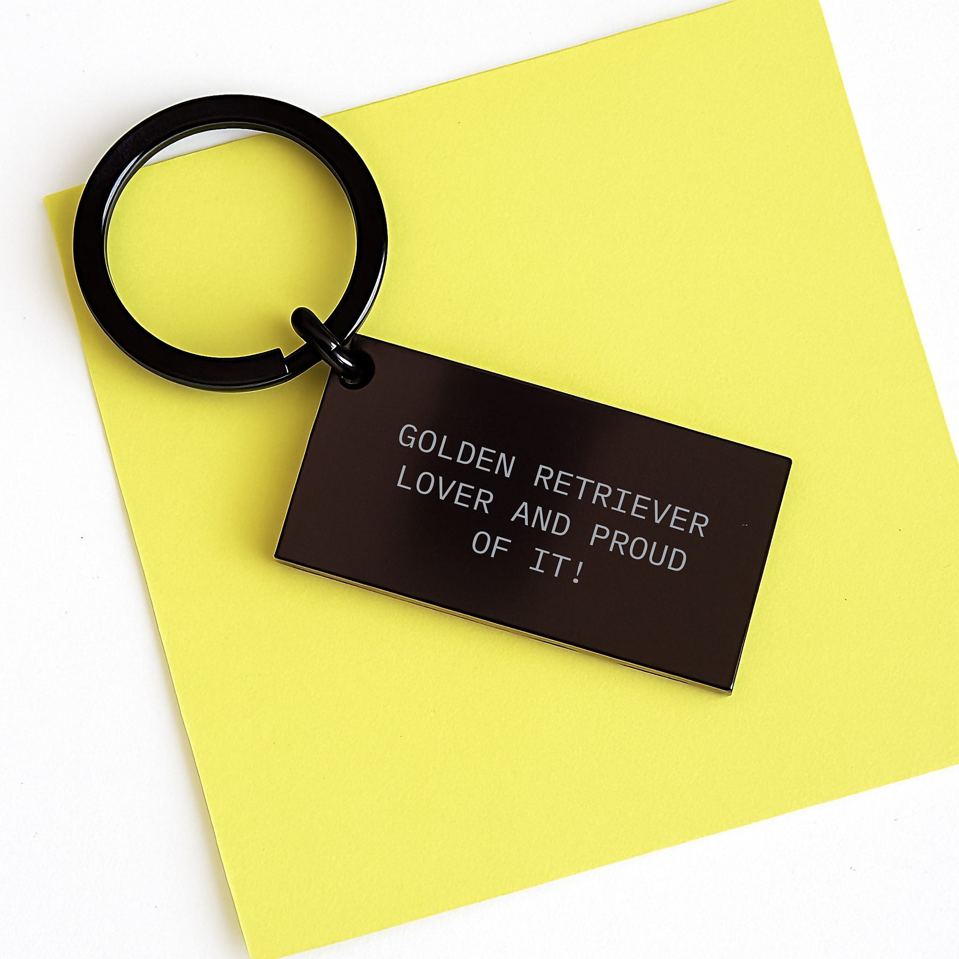 Golden Retriever Dog Lovers Gifts from Friends for Birthday Unique Keychain - 'Golden Retriever Lover And Proud Of It!' Quote - Image 3