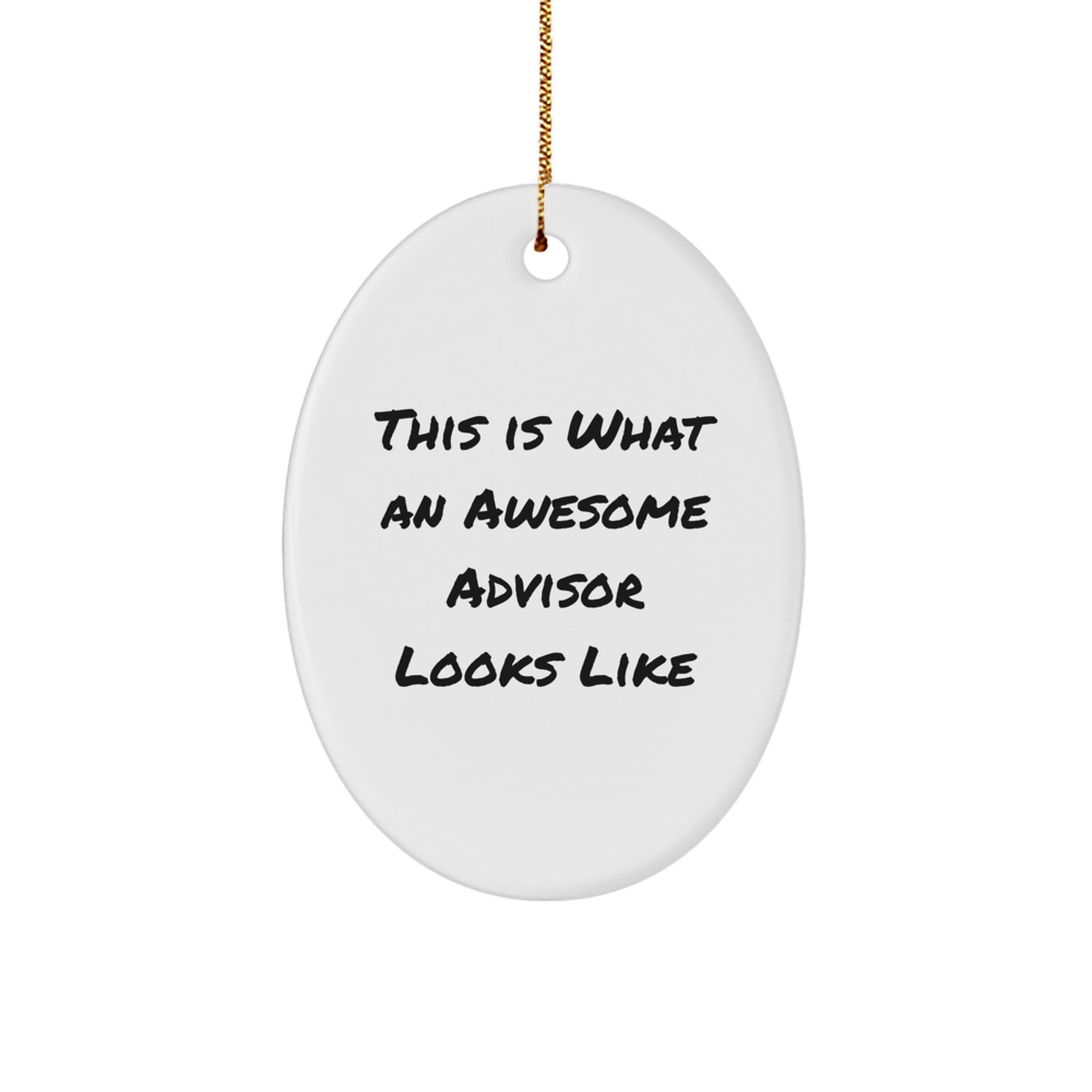 Funny Advisor Gifts from Friends, This Is What Awesome Advisors Look Like Oval Ornament for Christmas - Image 1