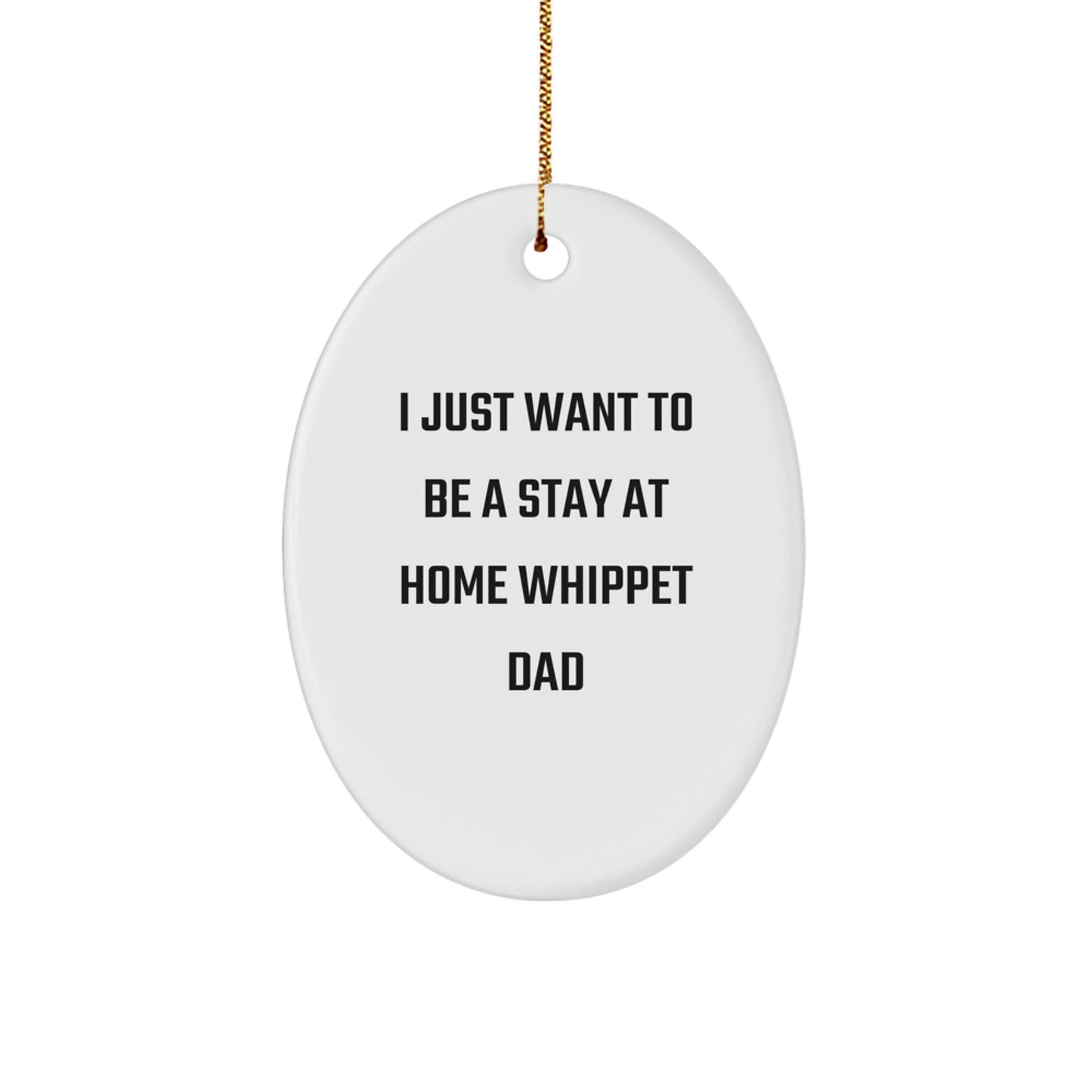 Whippet Dog Lovers' Delight, Funny Oval Ornament Gifts from Friends, Perfect for Men, Women, or Family, Christmas Unique Oval Decorations - Image 1