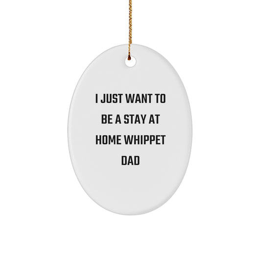 Whippet Dog Lovers' Delight, Funny Oval Ornament Gifts from Friends, Perfect for Men, Women, or Family, Christmas Unique Oval Decorations - Image 1