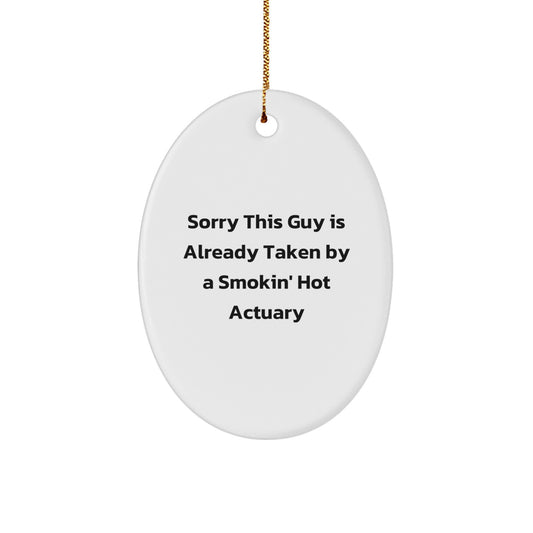 Funny Actuary Oval Ornament, Gifts from Friends to Actuary, Christmas Unique Gifts - Image 1