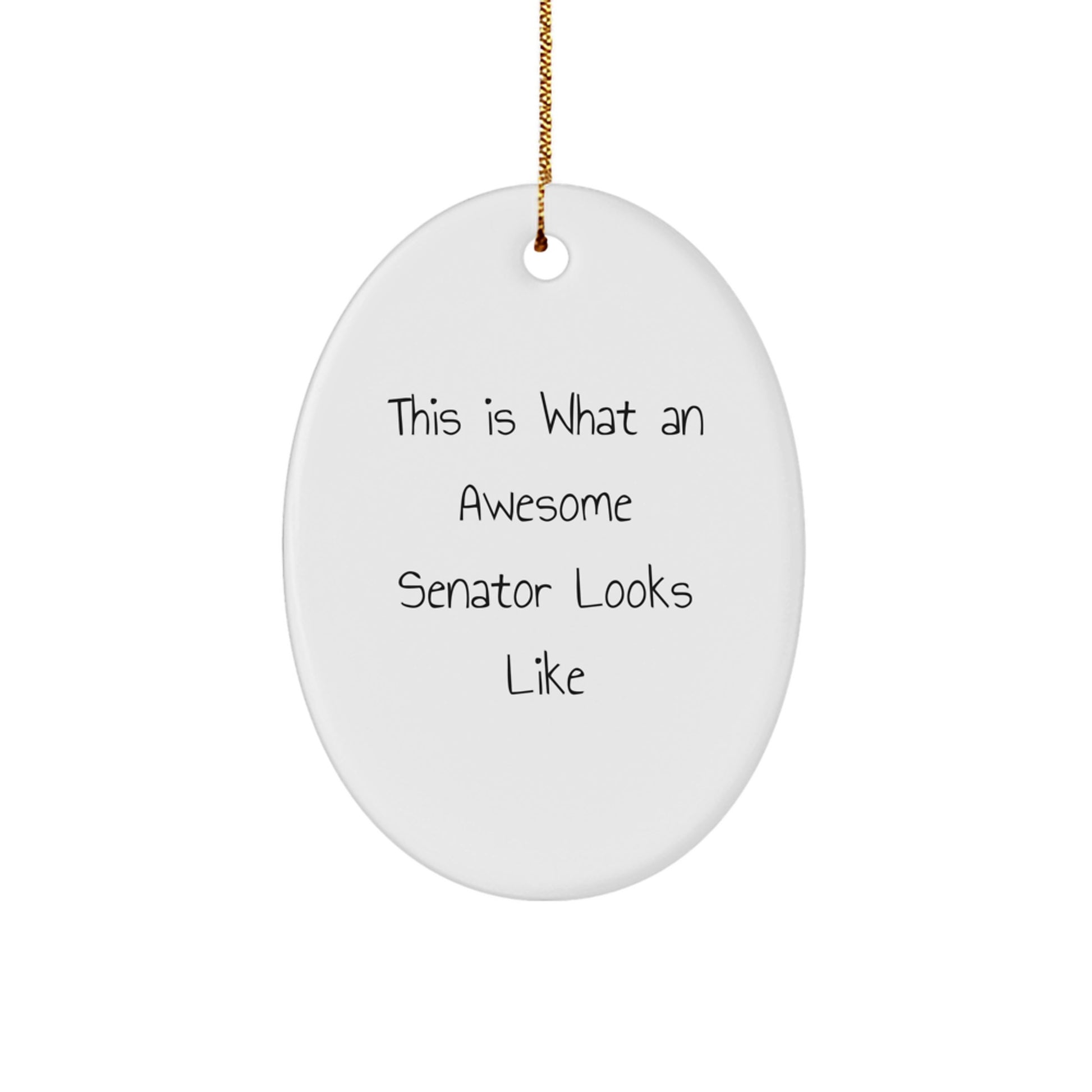  Funny Senator Gifts, This Is What An Awesome Senator Looks Like, Oval Ornament, Christmas Unique Presents from Friends to Family, Gifts for Senator - Image 1