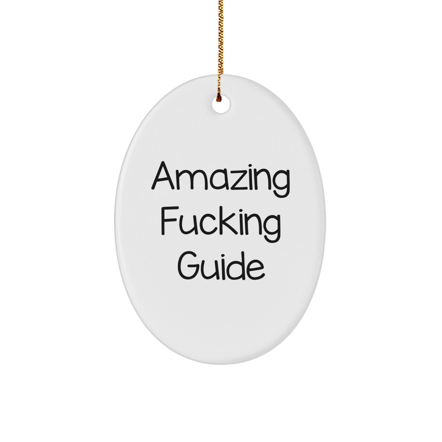Guide Gifts from Friends for Amazing Guide Lovers - Funny Oval Ornament, White, 3.25' Tall, Christmas Unique Gifts - Image 1