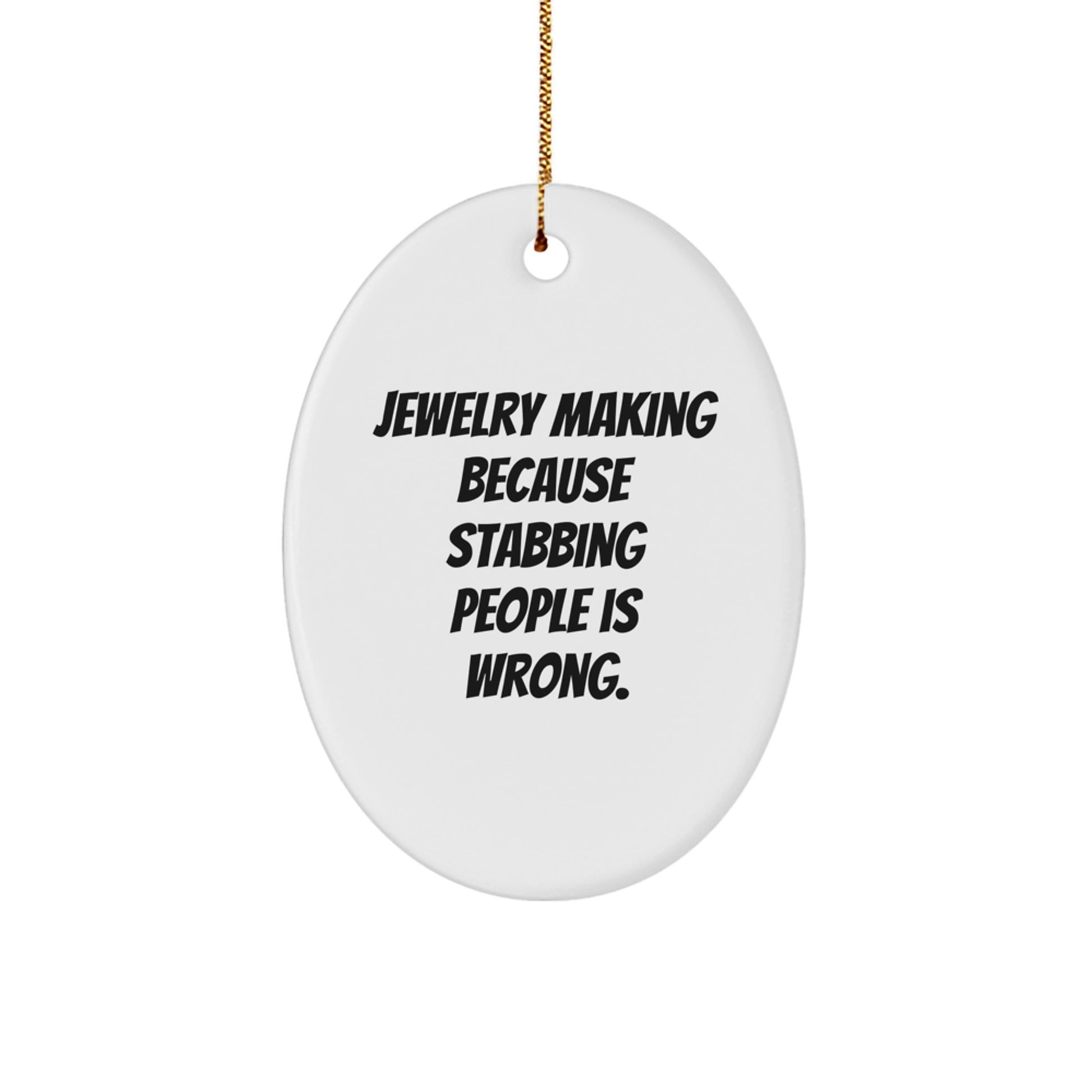 Jewelry Making Funny Oval Ornament Gifts from Women for Christmas Unique - Image 1