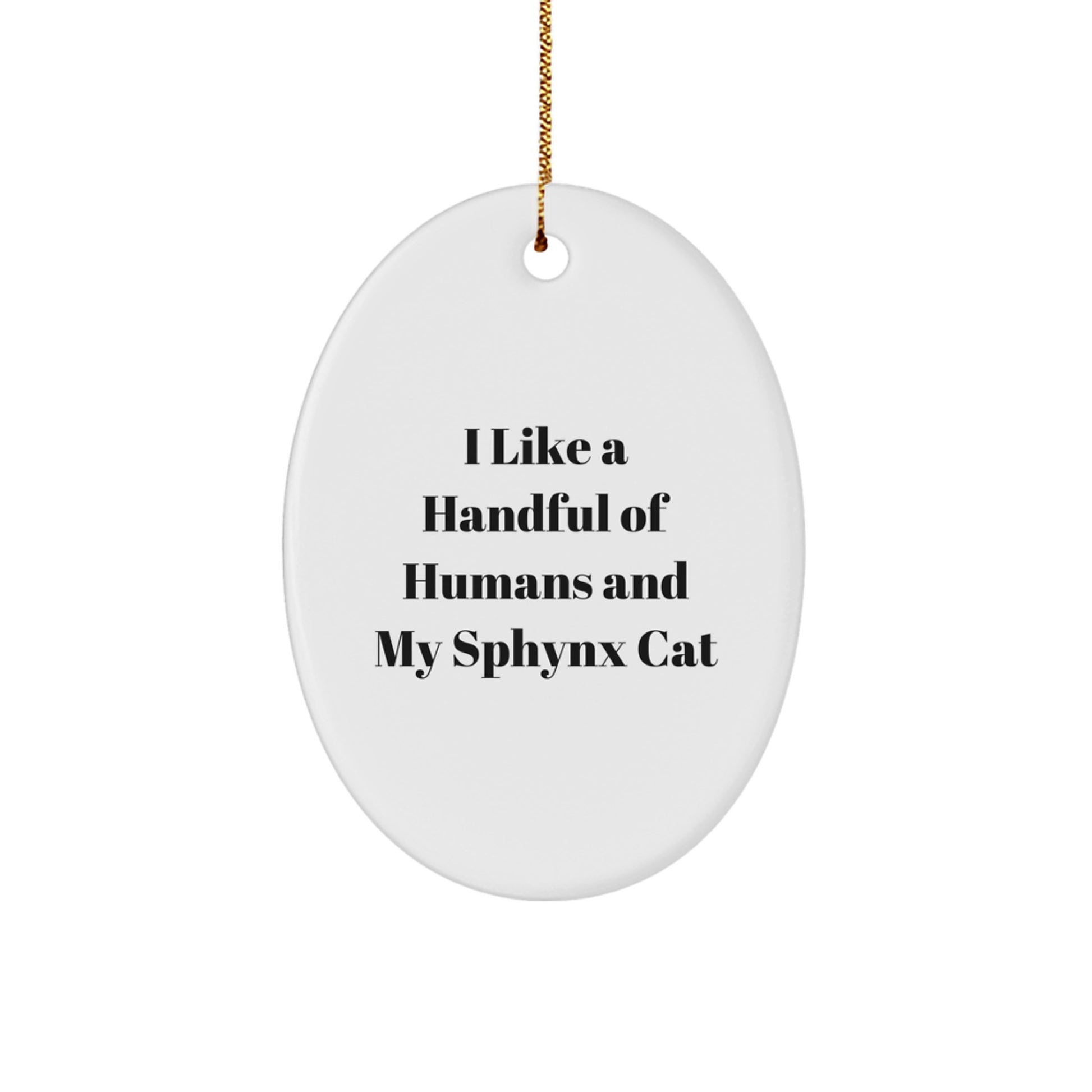 Sphynx Cat Lovers' Delight, Oval Ornament Gifts from Friends to Family for Christmas - Image 1