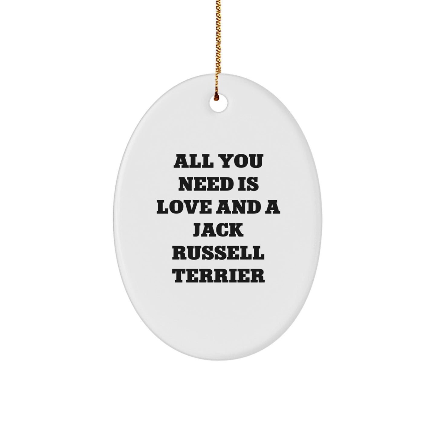 Funny Jack Russell Terrier Dog Oval Ornament Gifts from Family, Gifts for Men, Women, Friends, Coworkers, Christmas Unique Present - Image 1