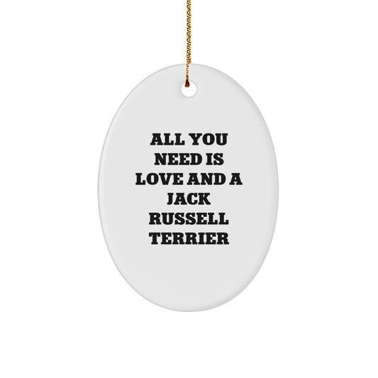 Funny Jack Russell Terrier Dog Oval Ornament Gifts from Family, Gifts for Men, Women, Friends, Coworkers, Christmas Unique Present - Image 1