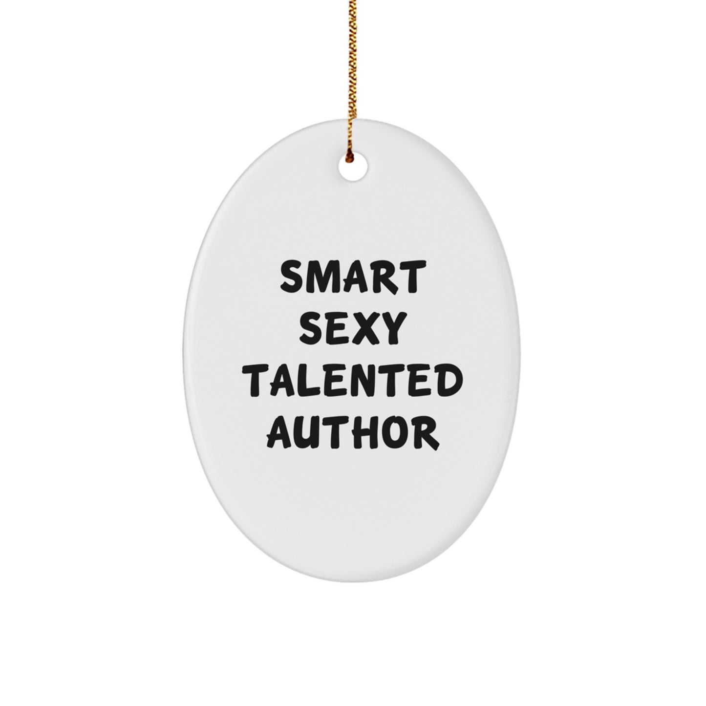 Author's Wise Words, Inspirational Quote Oval Ornament Gifts from Friends for Author, Unique Christmas Unique Gifts for Author - Image 1