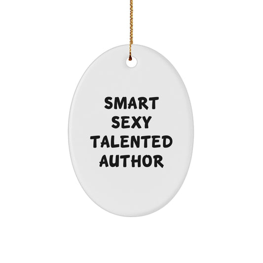 Author's Wise Words, Inspirational Quote Oval Ornament Gifts from Friends for Author, Unique Christmas Unique Gifts for Author - Image 1