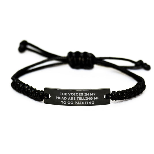 Funny Painting Enthusiast Gifts from Friends - Inspirational Rope Bracelet for Women and Men Graduation Unique Gifts - Image 1