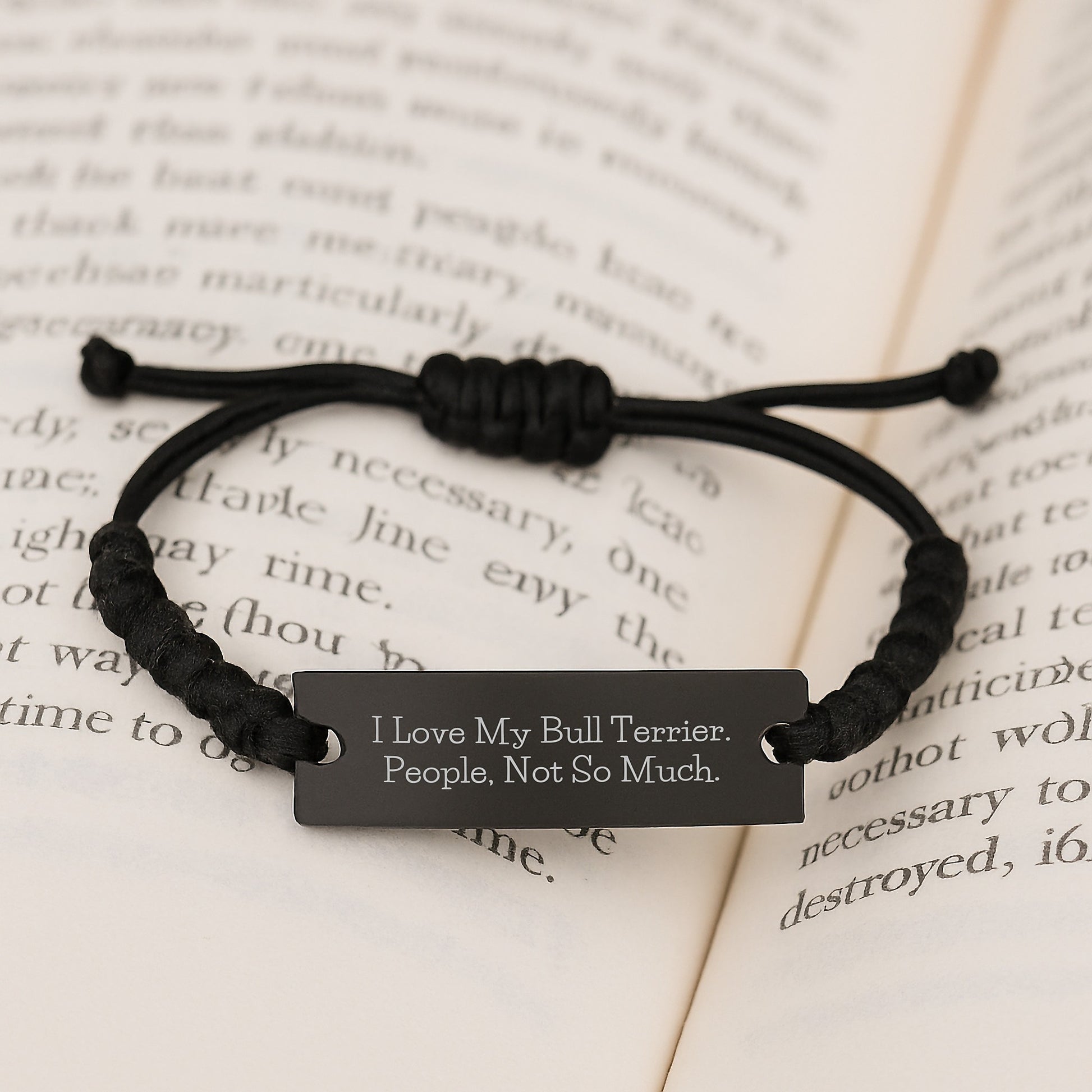 Bull Terrier Dog Lover's Funny Gift, Rope Bracelet for Men, Gifts from Friends, Bull Terrier Dog Graduation Unique Gifts - Image 3